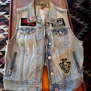 Denim Vest with Patches